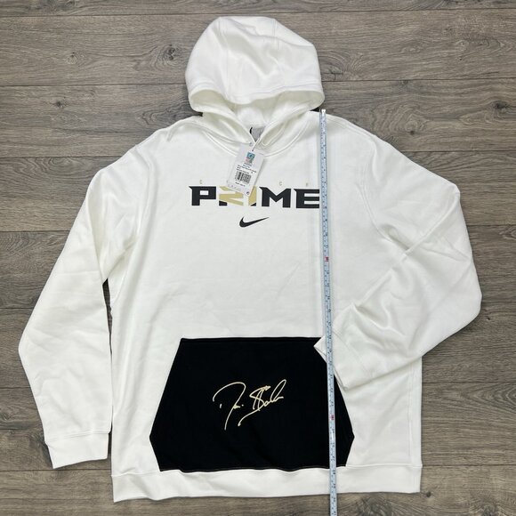 Nike Pullover Hoodie Deion Sanders Prime Sz XL Men White 2.0 Club Fleece - Picture 3 of 12